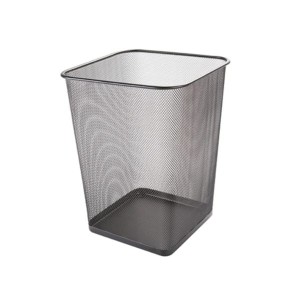 Kosz na śmieci 18l metalowy kwadratowy Q-CONNECT Office Set /KF18471/