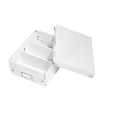 Pudło Leitz Click&amp;Store z przegródkami małe białe.jpg