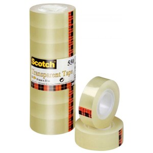Taśma klejąca 19/33 SCOTCH TRANSPARENT 550 transparentna 8szt. /M-XA004839404/