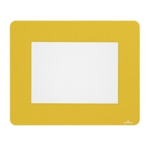 Okienko podłogowe do znakowania A5 DURABLE wymiar zew. 31,4cm x 25,2cm x 0,4mm odklejalne ramka żółta 10szt. /180704/