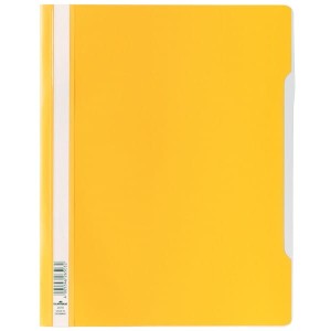 Skoroszyt A4 z przezroczystą okładką z twardej folii żółty /257004/
