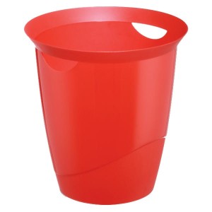 Kosz na śmieci TREND 16 l czerwony transparentny /1701710003/