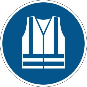 Znacznik podłogowy stosuj kamizelkę ochronną do magazynów niebiesko-biały /173506/