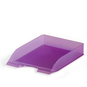 Szuflada na dokumenty BASIC A4 fioletowa transparentna /1701673992/