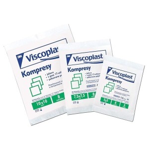 Kompres z gazy VISCOPLAST 7,5x7,5 cm 3szt. /3M-YP209000147/