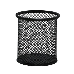 Pojemnik na długopisy Q-CONNECT Office Set metalowy czarny /KF00864/
