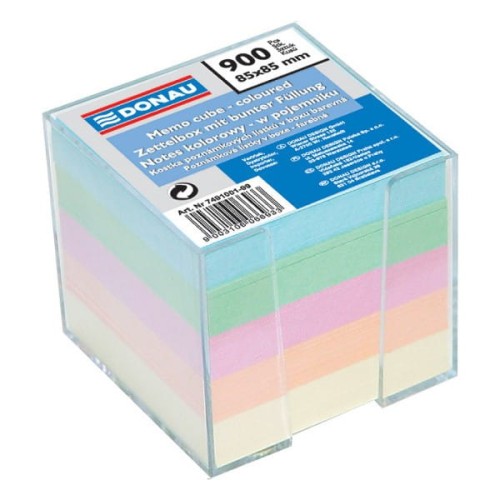 Kostka biurowa kolor w pojemniku 92x92 Donau.jpg