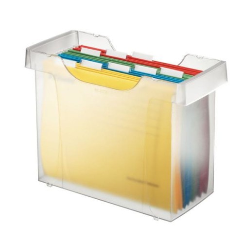 Kartoteka na teczki zawieszkowe Leitz Plus transparentna.jpg