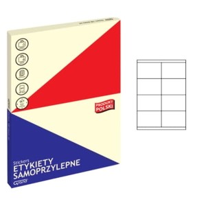 Etykiety papierowe 105x70mm GRAND 100ark 800etykiet białe /150-1311 /