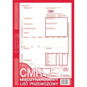 Druk "CMR" numerowane 3 kopie A4 MICHALCZYK I PROKOP /800-1-N/