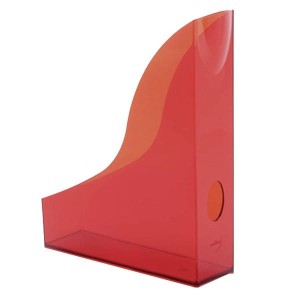 Pojemnik na czasopisma/katalogi plastikowy 73x306x241 DURABLE BASIC czerwony transparentny 1 szt. /1701711003/