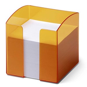 Pojemnik z karteczkami TREND pomarańczowy transparentny /1701682009/