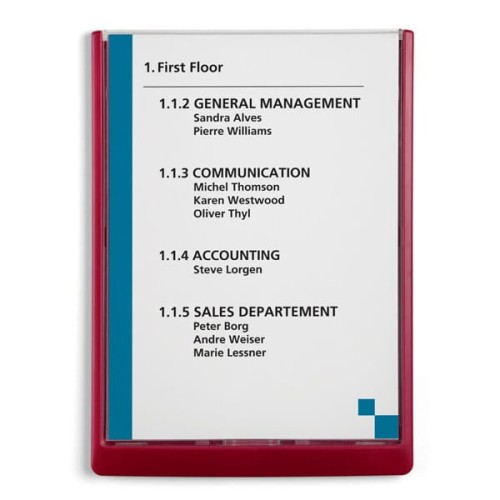 Tabliczka informacyjna DURABLE CLICK SIGN A4 czerwona .jpg