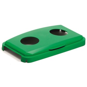 Pokrywa do pojemnika 60l z dwoma otworami DURABIN uchylna zielona /1800501020/