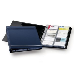 Wizytownik na 400 wizytówek A4 DURABLE VISIFIX granatowy /238807/