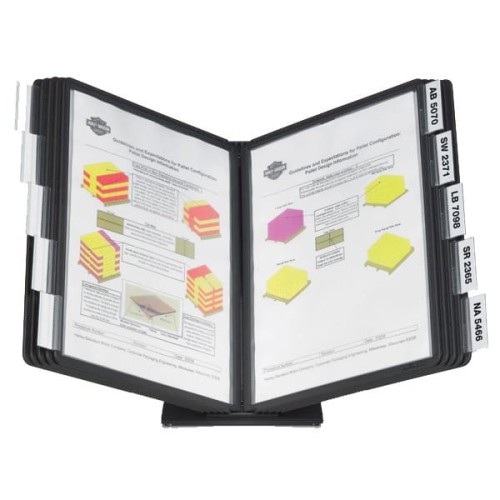 Zestaw 10 paneli prezentacyjnych na biurko DURABLE VARIO czarny.jpg