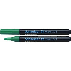 Marker olejowy Schneider Maxx 271, okrągły, 1-2 mm, zielony