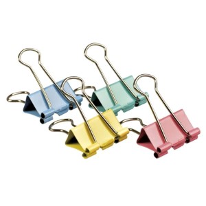 Klip biurowy pastelowy 25mm TETIS 48szt /GK002-C/