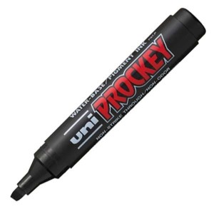Marker permanentny ścięty UNI PROCKEY PM-126 czarny  /PM1262CA/