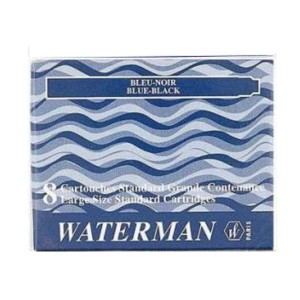 Nabój WATERMAN niebiesko-czarny 8 sztuk
