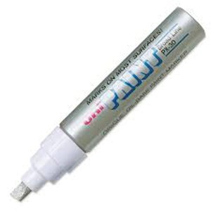 Marker olejowy 4,0–8,5mm ścięta UNI PX-30 srebrny /UNPX30/6SR/