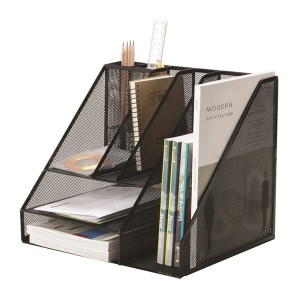 Organizer z przybornikiem Q-CONNECT Office Set metalowy A4 czarny /KF18473/