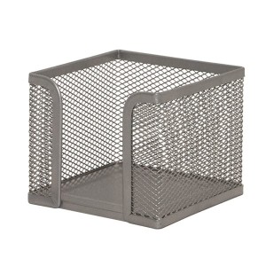 Pojemnik na karteczki Q-CONNECT Office Set metalowy srebrny /KF00881/