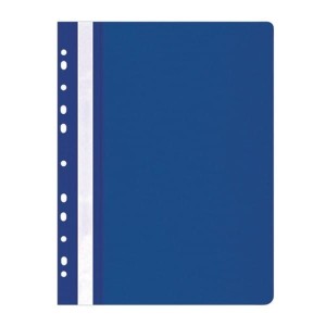 Skoroszyt OFFICE PRODUCTS PP A4 miękki 100/170 mikr. wpinany granatowy /21104121-03/