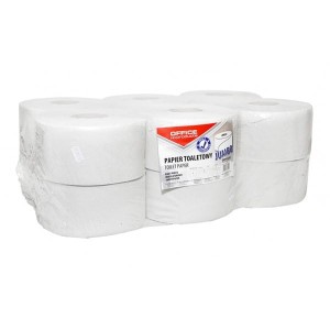 Papier toaletowy jumbo makulatura biały 1-warstwowy 120m OFFICE PRODUCTS 12szt. /22046139-14/
