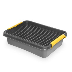 Pojemnik do przechowywania zamykany 300x80x400mm 6,0l ORPLAST SOLIDSTORE BOX szary 1 szt /OR-1502/