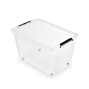 Pojemnik do przechowywania zamykany na kółkach 390x350x580mm 60,0L ORPLAST SIMPLE BOX transparentny 1 szt /OR-1732SB/