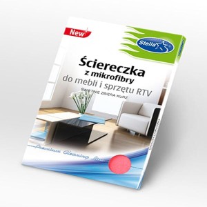 Ściereczka z mikrofibry STELLA do mebli i RTV czerwona /ST-ST-005727/