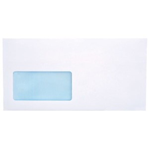 Koperta biała DL 110x220mm SK OKL 45x90mm 1000szt. /AGDLBOKLSK/