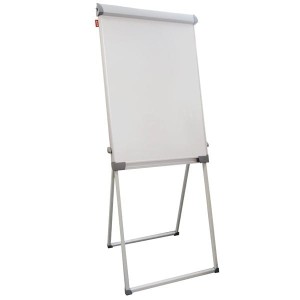 Flipchart z 4 punktowym stelażem 69x108 suchościeralno magnetyczny z wysuwanymi ramionami regulowane haczyki MEMOBE 3w1 /MF006/