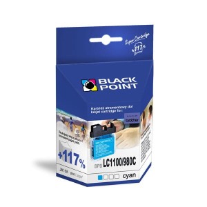 Tusz Zamienny do BROTHER LC980/1100C marki Black Point, cyan
