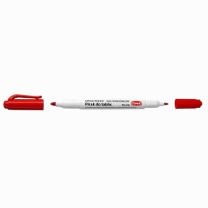 Marker suchościeralny okrągły 0,8 i 1,5mm TOMA 270 dwustronny czerwony 1szt. /270-22/