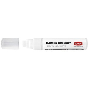 Marker kredowy ścięty 8-15mm TOMA biały /TO-290-02/