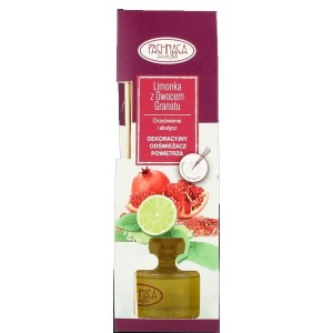 Odświeżacz/dyfuzor patyczki zapachowe 50ml PACHNĄCA SZAFA limonka z owocem granatu 1szt.