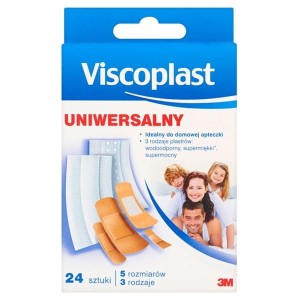 Plaster z opatrunkiem VISCOPLAST zestaw uniwersalny 24szt. /3M-YP201111603/