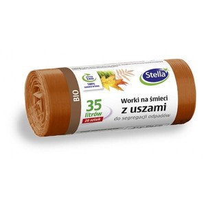 Worki na śmieci 35l LDPE 30µm STELLA do segregacji brązowe 20szt. /ST-ST-032181/