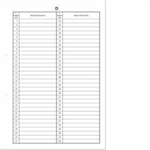 Druk karta do akt osobowych D A4 BIURFOL 1szt. /DRU-055D/