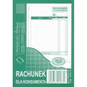 Druk "Rachunek dla konsumenta" A6 Michalczyk i Prokop /262-5/