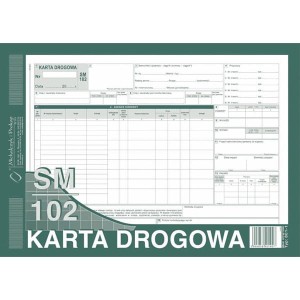 Druk offsetowy karta drogowa numerowana samochód ciężarowy A4 80 kartek MICHALCZYK I PROKOP /801-1N/
