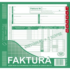 Druk faktura 2/3 A4 pełna brutto MICHALCZYK I PROKOP /148-2E/