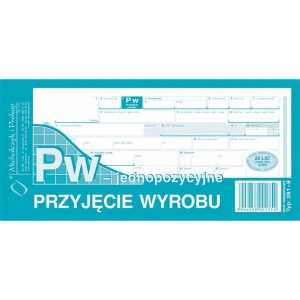 Druk PW jednopozycyjne przyjęcie wyrobu MICHALCZYK I PROKOP /381-8/