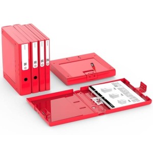 Segregator A4/70 z opcją plomby plastikowy NEWBINDER czerwony 1szt /OR-1817/