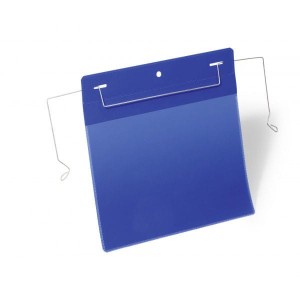 Kieszeń magazynowa z uchwytami z drutu A5 pozioma DURABLE niebieska 50szt. /1752 07/