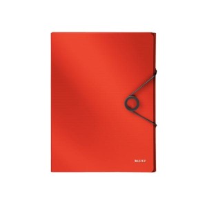 TECZKA Z GUMKĄ LEITZ SOLID 30MM PP JASNOCZERWONA -45681020-