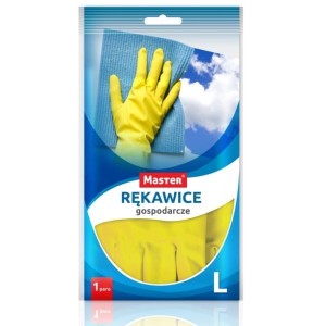Rękawice gospodarcze MASTER gumowe rozmiar L żółte 1 para  /S-438/