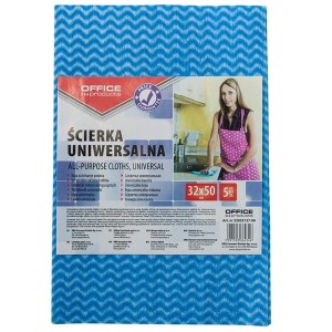 Ścierka uniwersalna OFFICE PRODUCTS wiskoza 32x50cm 5szt mix kolorów /22035137-99/